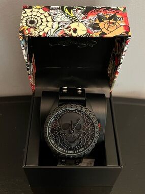 BNIB Ed Hardy Skull Watch